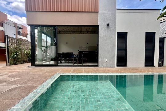 Área Comum-Churrasqueira  de casa de condomínio à venda com 3 quartos, 158m² em Parque Taquaral, Campinas