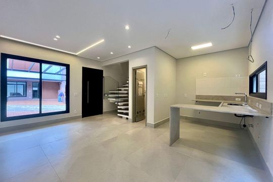 Sala de casa de condomínio à venda com 3 quartos, 158m² em Parque Taquaral, Campinas