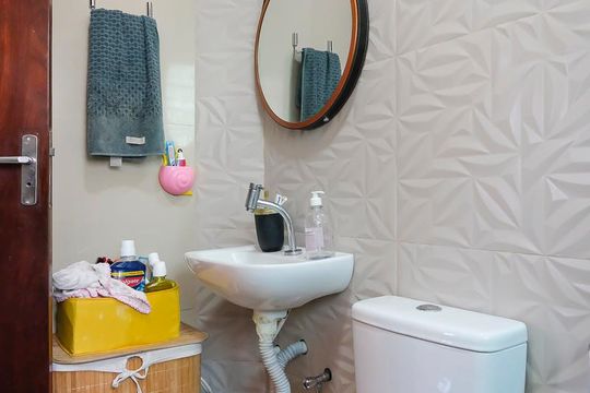 Banheiro de apartamento à venda com 2 quartos, 68m² em Barcelona, São Caetano do Sul