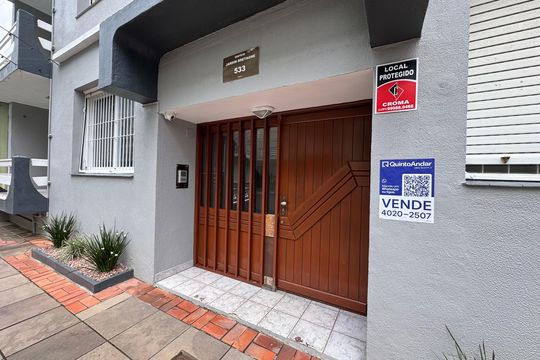 Placa fachada de apartamento para alugar com 2 quartos, 60m² em Centro, São Leopoldo