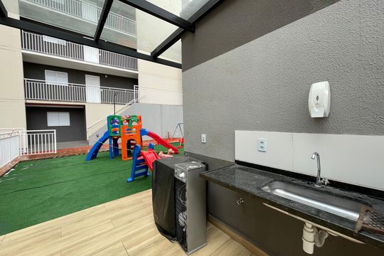 Área comum - Churrasqueira de apartamento para alugar com 2 quartos, 60m² em Jardim Belizário, Cotia