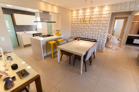 SALA DE JANTAR de apartamento à venda com 3 quartos, 131m² em Fazenda São Quirino, Campinas