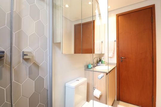 Banheiro Social de apartamento à venda com 4 quartos, 170m² em Perdizes, São Paulo