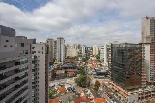 Vista da Varanda da Sala de apartamento para alugar com 1 quarto, 28m² em Jardim das Acacias, São Paulo
