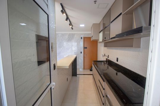 Cozinha de apartamento à venda com 2 quartos, 62m² em Taguatinga, Brasília