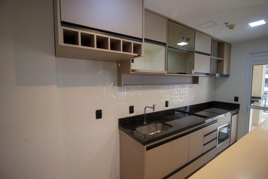 Cozinha de apartamento à venda com 2 quartos, 62m² em Taguatinga, Brasília