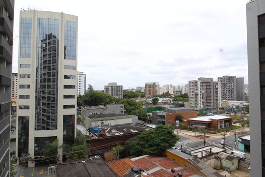 Vista do Studio de kitnet/studio para alugar com 1 quarto, 25m² em Indianópolis, São Paulo