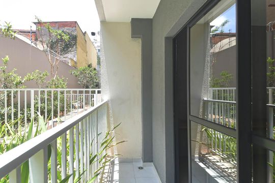 Varanda de kitnet/studio à venda com 1 quarto, 27m² em Santo Amaro, São Paulo