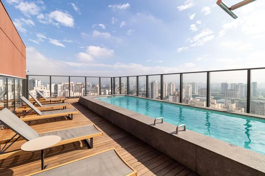 Área comum - Piscina de kitnet/studio à venda com 1 quarto, 29m² em Pompeia, São Paulo