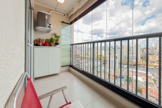 Varanda da Sala de apartamento à venda com 2 quartos, 45m² em Ipiranga, São Paulo