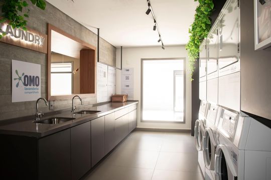 Área comum - Lavanderia de kitnet/studio para alugar com 1 quarto, 23m² em Vila Clementino, São Paulo