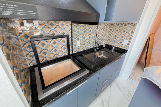 Varanda gourmet de apartamento à venda com 2 quartos, 93m² em Vila Firmiano Pinto, São Paulo