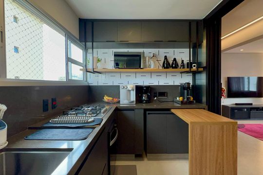 Cozinha de apartamento à venda com 3 quartos, 130m² em Jardim Paulista, São Paulo