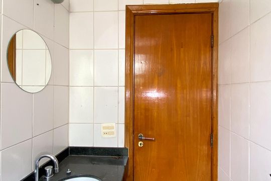 Banheiro da Suíte de apartamento para alugar com 3 quartos, 140m² em Brooklin Novo, São Paulo