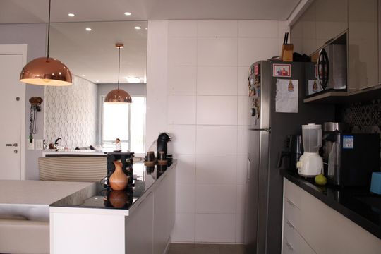 Cozinha de apartamento à venda com 1 quarto, 46m² em Brás, São Paulo