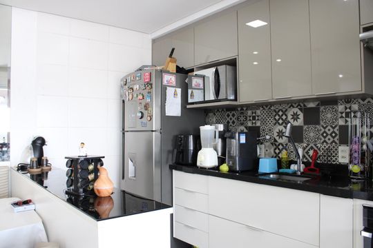 Cozinha de apartamento à venda com 1 quarto, 46m² em Brás, São Paulo