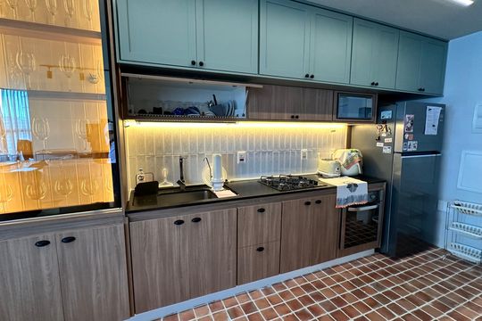 Cozinha de apartamento à venda com 2 quartos, 112m² em Recreio dos Bandeirantes, Rio de Janeiro