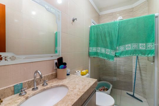 Banheiro da Suíte 2 de casa de condomínio à venda com 2 quartos, 116m² em Sítio do Mandaqui, São Paulo