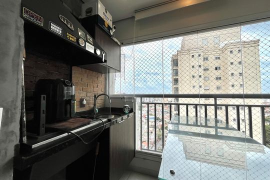 Varanda de apartamento à venda com 2 quartos, 64m² em Jardim Prudência, São Paulo