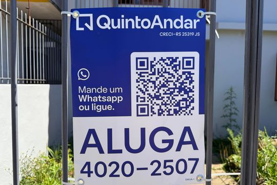Placa fachada de casa para alugar com 2 quartos, 90m² em Rio dos Sinos, São Leopoldo