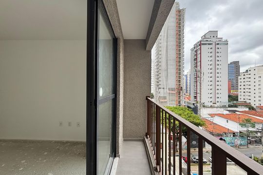 Varanda de kitnet/studio para alugar com 1 quarto, 25m² em Vila Olímpia, São Paulo