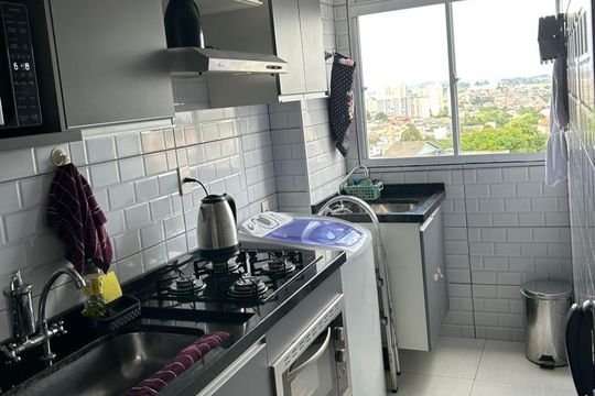 Cozinha de apartamento à venda com 2 quartos, 42m² em Jardim Boa Vista (Zona Oeste), Osasco