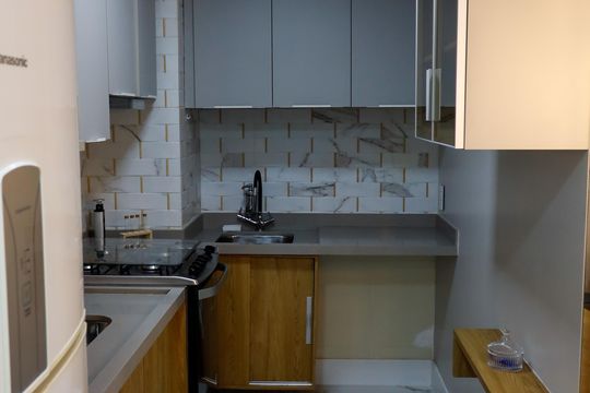 Cozinha de apartamento à venda com 2 quartos, 35m² em Presidente Altino, Osasco