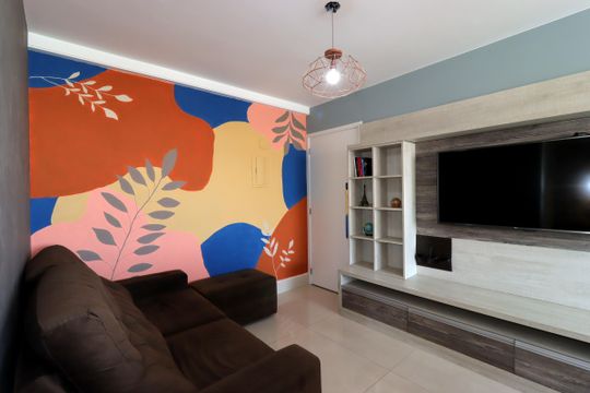 Sala de apartamento à venda com 2 quartos, 62m² em Jardim, Santo André