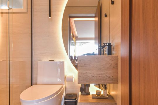 Banheiro Social de apartamento à venda com 1 quarto, 76m² em Cidade Monções, São Paulo
