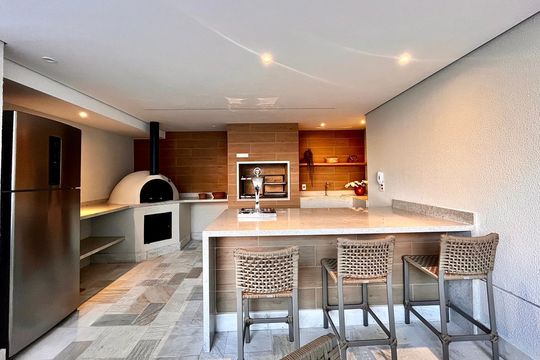 Área comum - Churrasqueira de apartamento à venda com 1 quarto, 55m² em Centro, Campinas