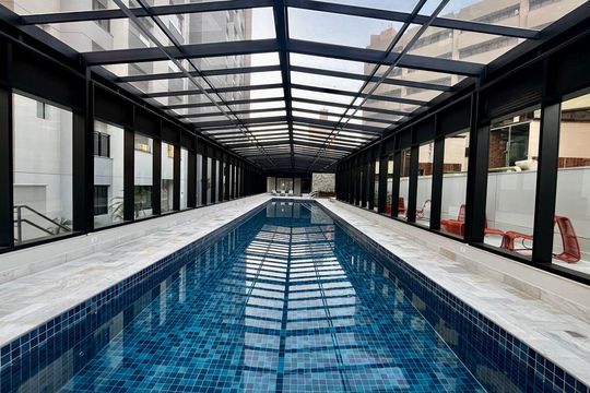 Área comum - Piscina de apartamento à venda com 1 quarto, 55m² em Centro, Campinas