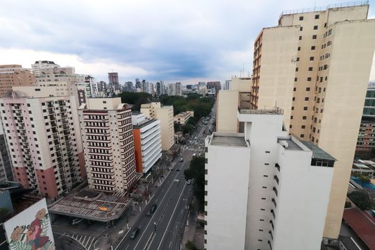 Área Comum - Vista do Solarium de apartamento à venda com 2 quartos, 80m² em Água Branca, São Paulo
