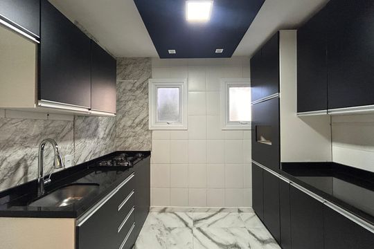 Cozinha de apartamento à venda com 2 quartos, 72m² em Rondônia, Novo Hamburgo