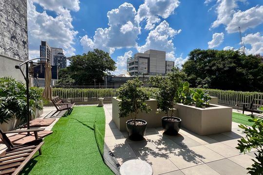 Área comum de kitnet/studio à venda com 1 quarto, 28m² em Pinheiros, São Paulo