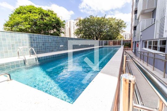 Área comum - Piscina de kitnet/studio para alugar com 1 quarto, 19m² em Água Branca, São Paulo