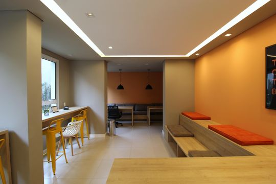 Área Comum - Coworking de kitnet/studio para alugar com 2 quartos, 37m² em Moema, São Paulo