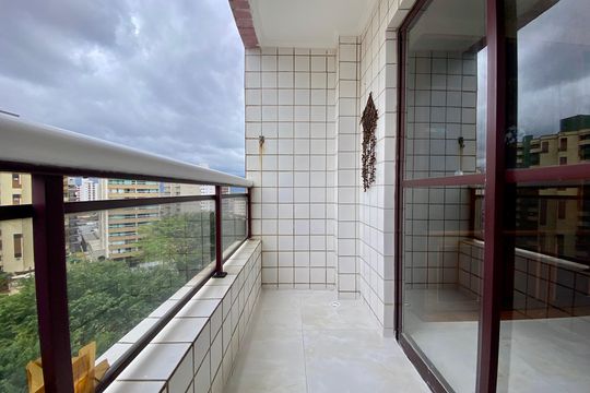 Sacada de apartamento para alugar com 1 quarto, 60m² em Vila Tupi, Praia Grande