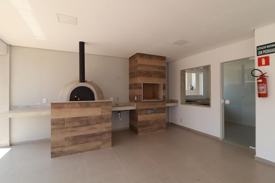 Área comum - Churrasqueira de casa de condomínio para alugar com 3 quartos, 81m² em Granja Marileusa, Uberlândia