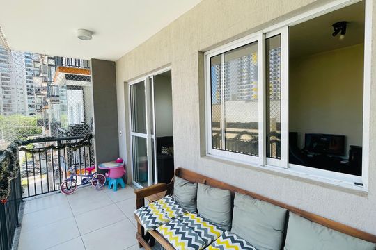 Varanda da Sala de apartamento à venda com 3 quartos, 75m² em Picanço, Guarulhos