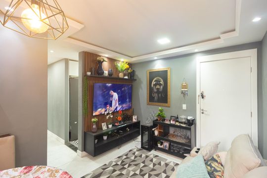 Sala de apartamento à venda com 2 quartos, 44m² em Campo Grande, Rio de Janeiro