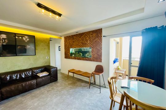 Sala de apartamento à venda com 3 quartos, 91m² em Vila Augusta, Guarulhos