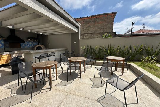 Área comum - Churrasqueira de apartamento à venda com 1 quarto, 45m² em Jardim Tupanci, Barueri