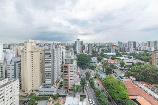 Varanda - Vista de kitnet/studio à venda com 1 quarto, 28m² em Cidade Monções, São Paulo