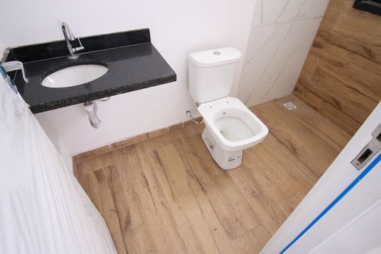 Banheiro de kitnet/studio para alugar com 1 quarto, 25m² em Vila Formosa, São Paulo