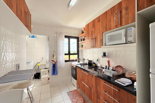 Cozinha de apartamento à venda com 3 quartos, 75m² em Parque Eloy Chaves, Jundiaí