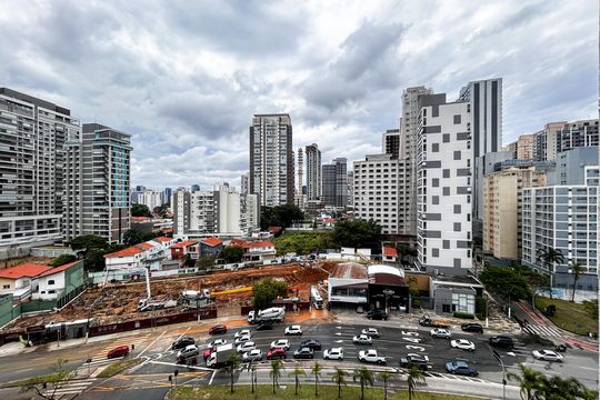 Vista da Varanda de apartamento para alugar com 1 quarto, 25m² em Jardim das Acacias, São Paulo