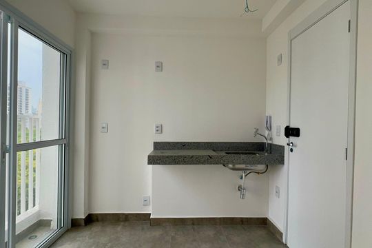 Cozinha de kitnet/studio à venda com 1 quarto, 17m² em Pinheiros, São Paulo