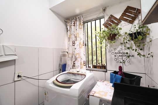 Lavanderia de apartamento para alugar com 2 quartos, 60m² em Jardim Alzira Franco, Santo André