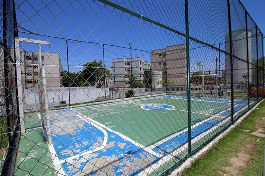 Área comum - Quadra poliesportiva de apartamento para alugar com 2 quartos, 45m² em Pavuna, Rio de Janeiro