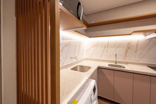 Lavanderia de kitnet/studio para alugar com 1 quarto, 29m² em Vila Clementino, São Paulo